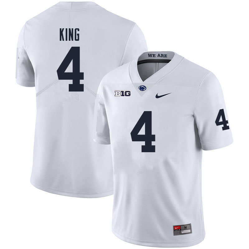 NCAA Nike Men's Penn State Nittany Lions Kalen King #4 College Football Authentic White Stitched Jersey SPU6498JG